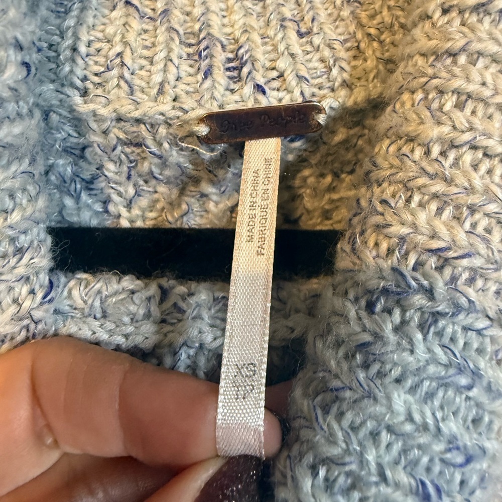 Free People Dylan Tweedy Pullover 
Heathered blue grey Size XL wool - Picture 6 of 9